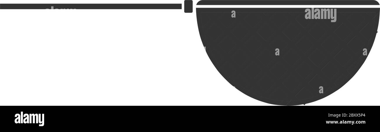 Rete da pesca. Icona nera piatta su sfondo bianco Illustrazione Vettoriale