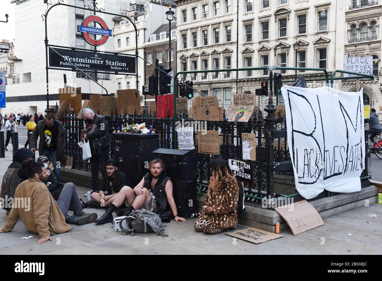 Black Lives Matter Vauxhall to Whitehall March, Londra, Regno Unito, 07 giugno 2020. Credito: Alamy News Foto Stock