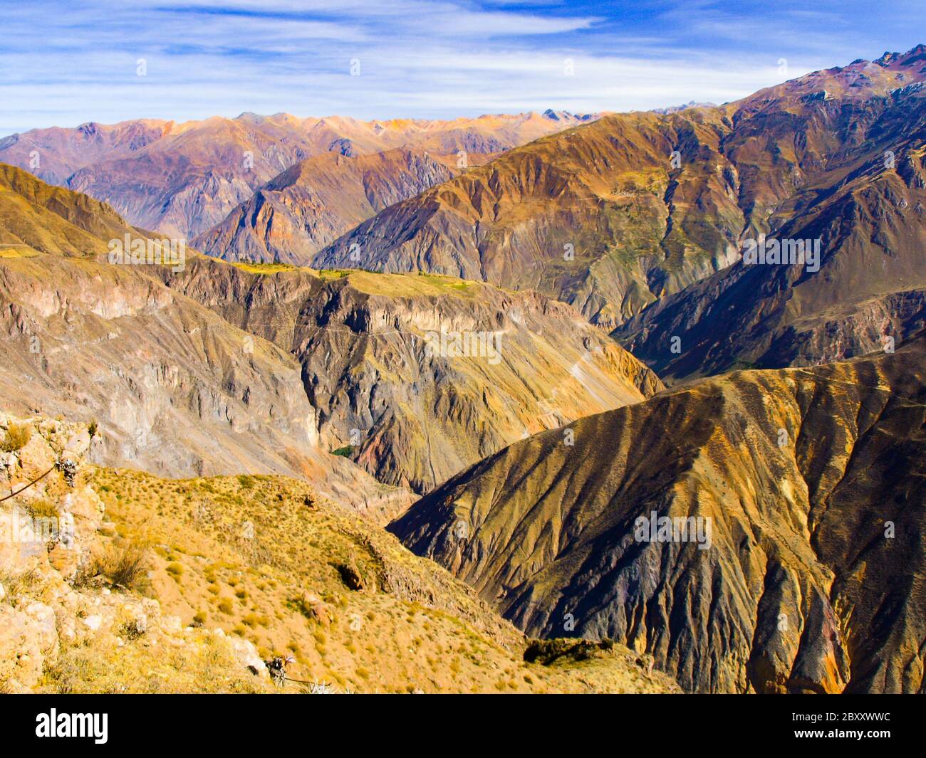 Canyon del Colca - il canyon più profondo del mondo, Perù, Sud America. Foto Stock
