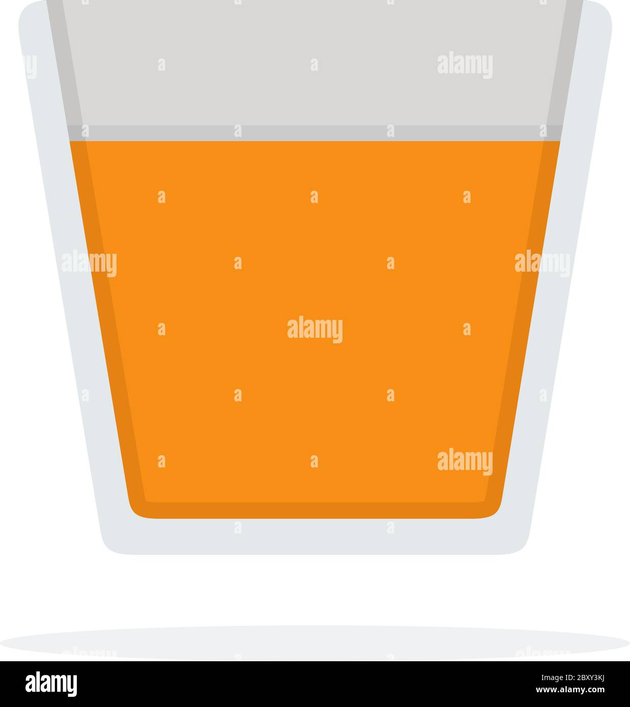 Ssirup di caramello in un vettore di vetro icona piatta isolato Illustrazione Vettoriale