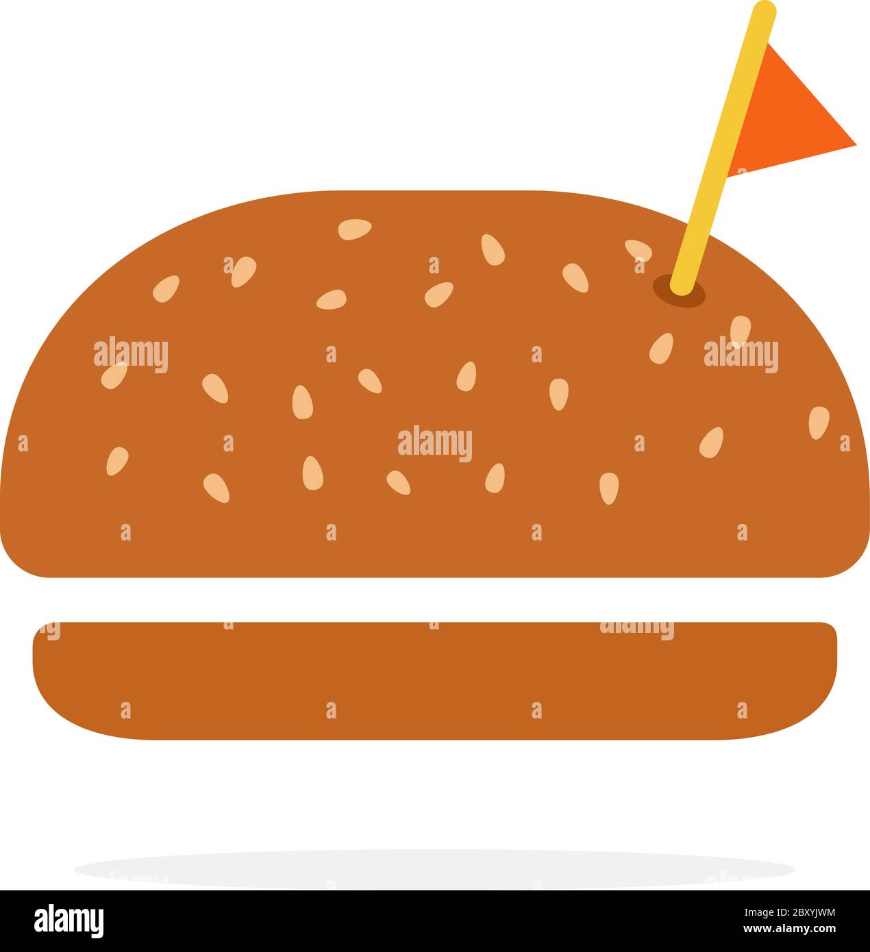 Cuoci con semi di sesamo per hamburger Illustrazione Vettoriale