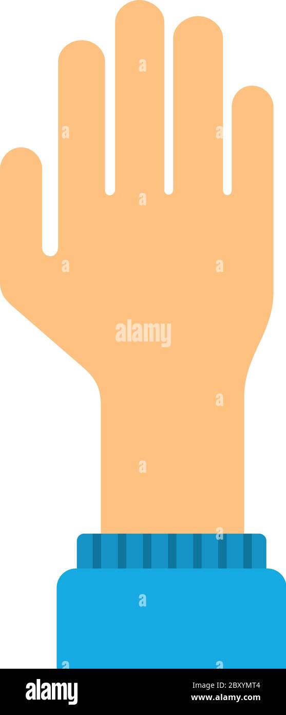 Vettore umano a mano piatto isolato Illustrazione Vettoriale