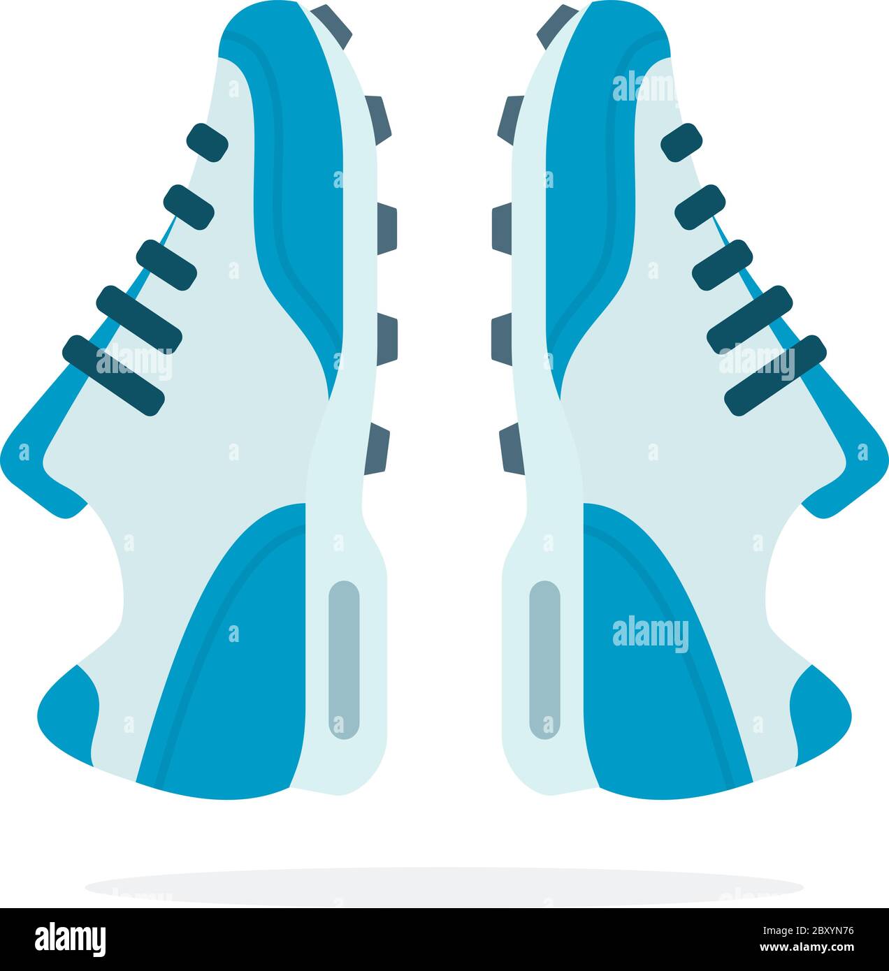 Scarpe da ginnastica da running sportive piatte e isolate Illustrazione Vettoriale