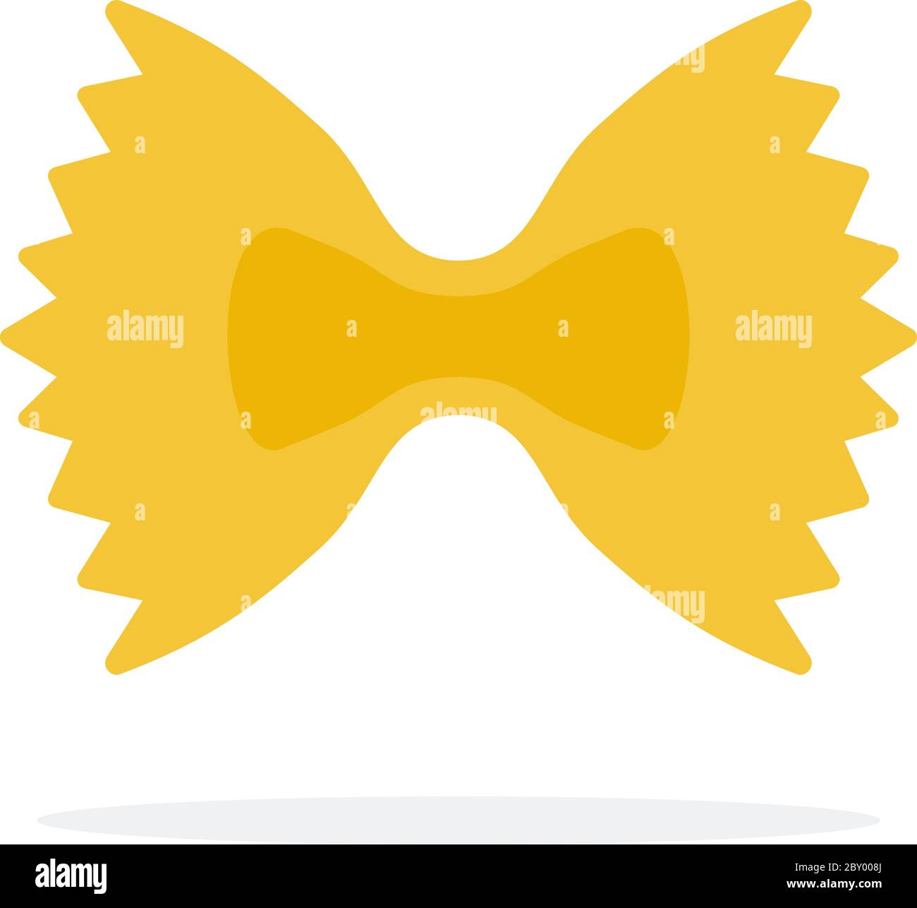 Fafallony vettore pasta piatto isolato Illustrazione Vettoriale