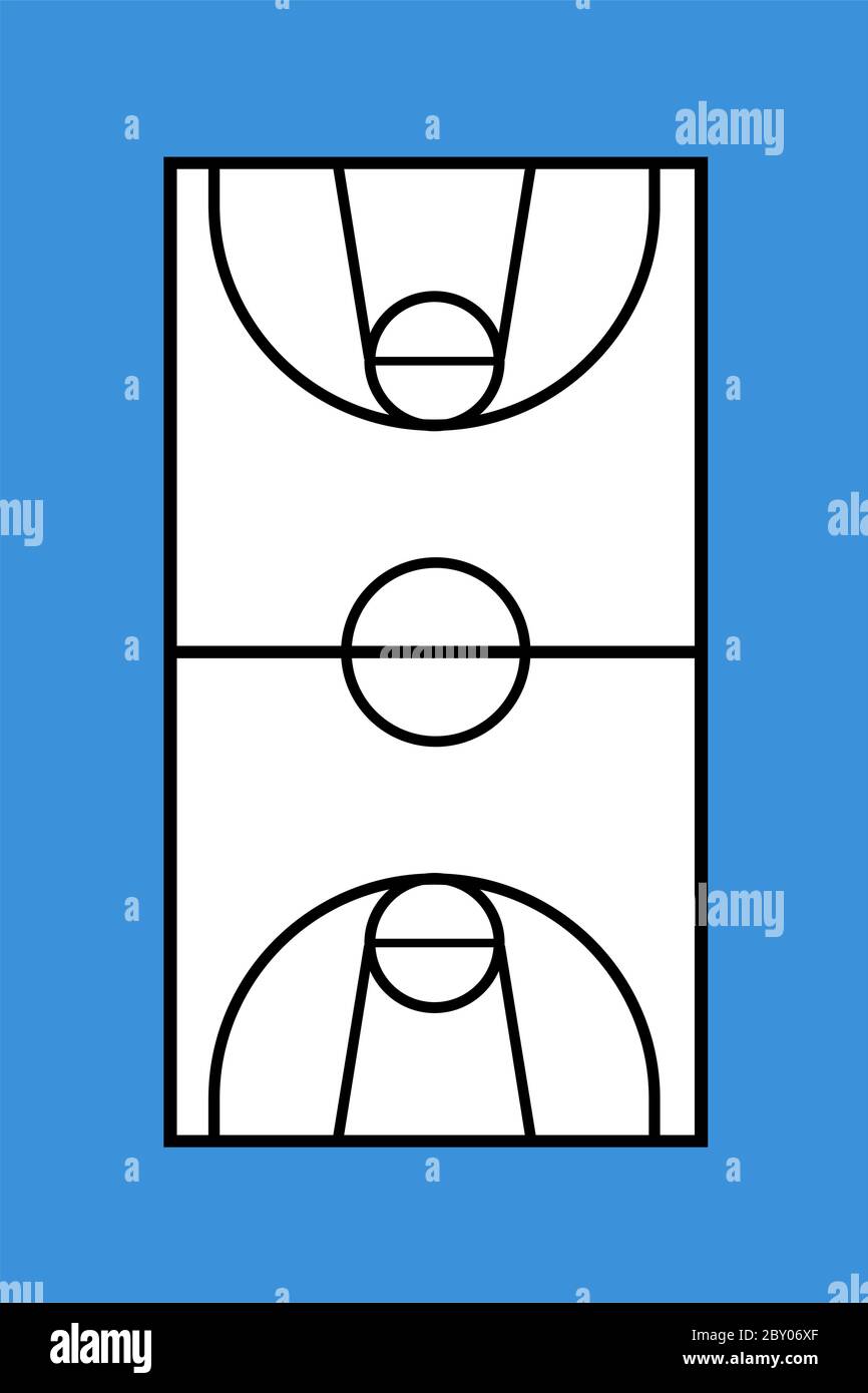 Campo da pallacanestro illustrazione Illustrazione Vettoriale