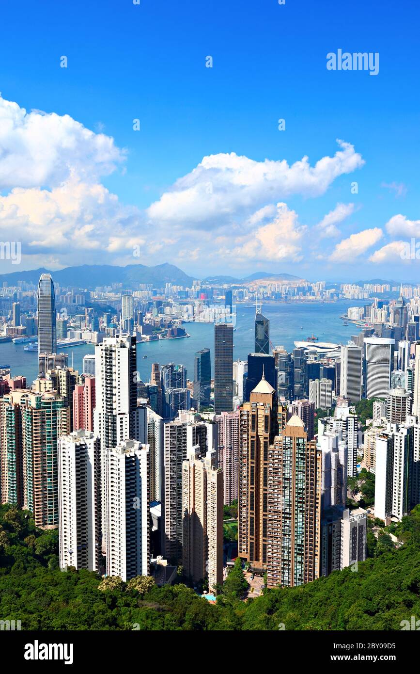Hong Kong cityscape Foto Stock