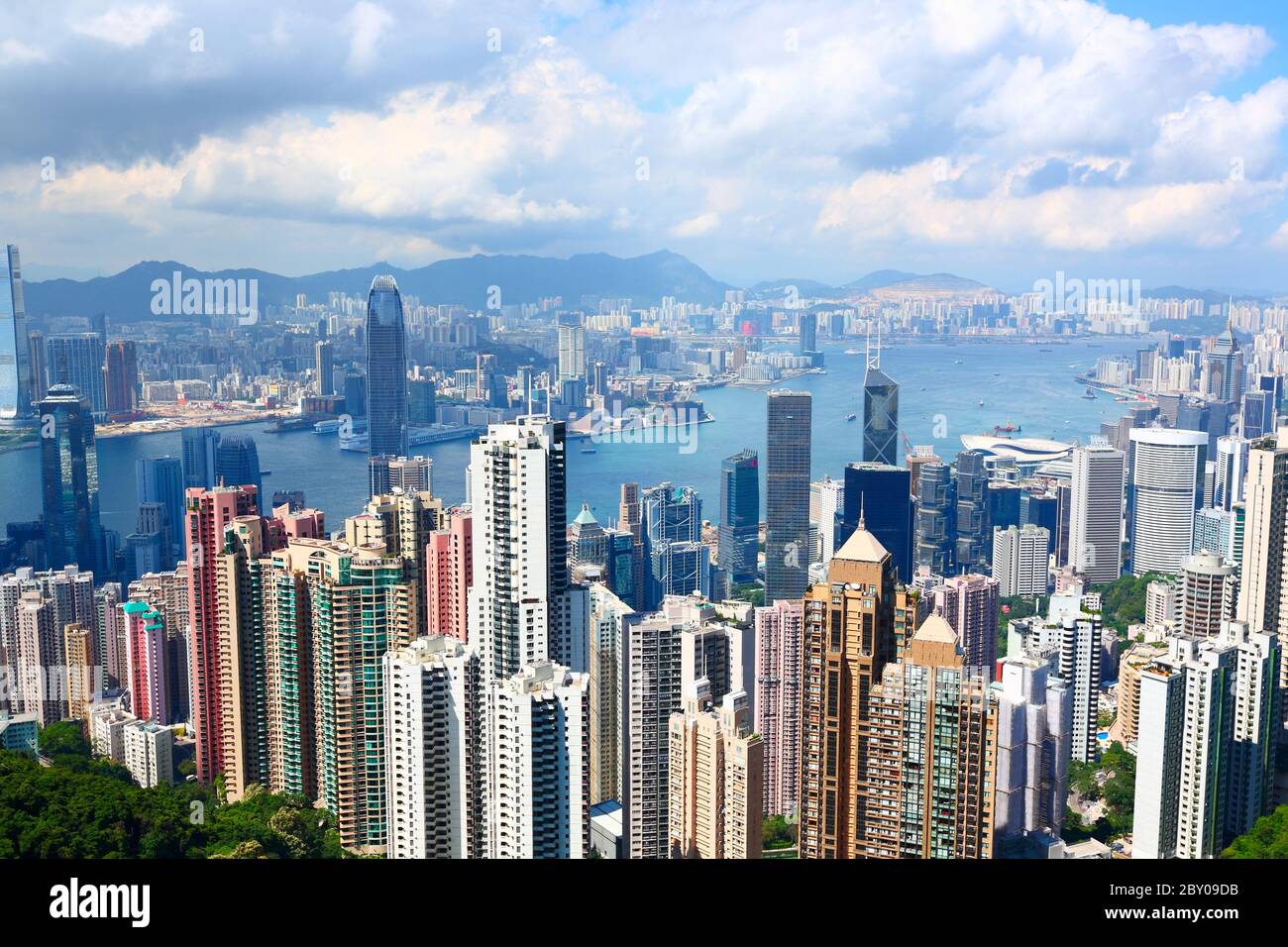 Hong Kong cityscape Foto Stock