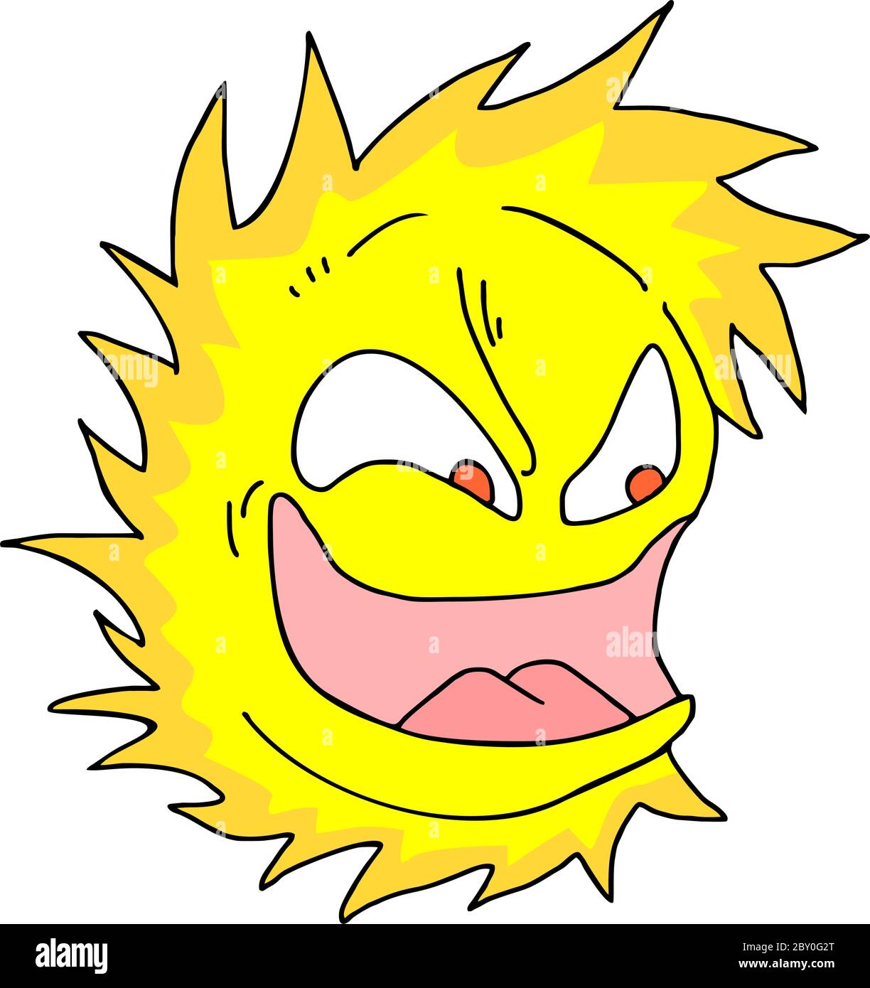 divertente illustrazione del sole Illustrazione Vettoriale