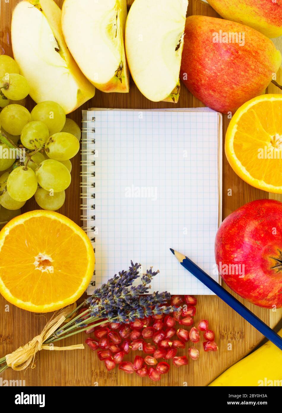 notebook vuoto per le ricette Foto Stock