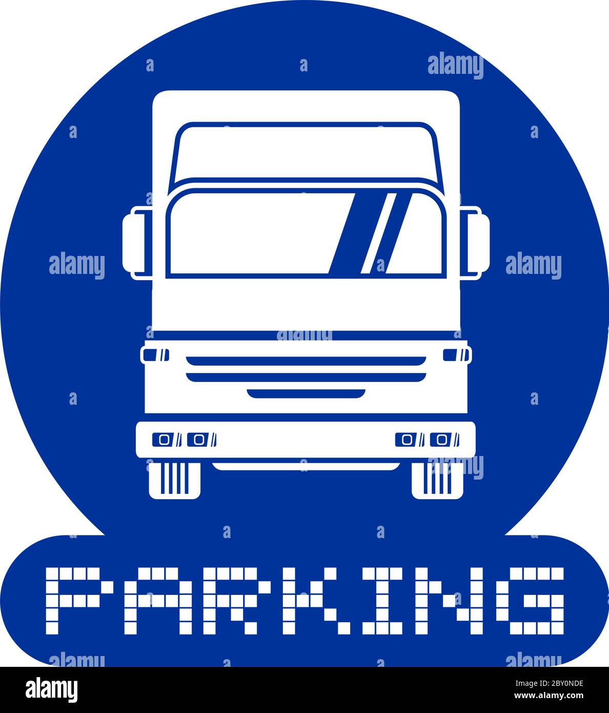 Parcheggio camion Illustrazione Vettoriale
