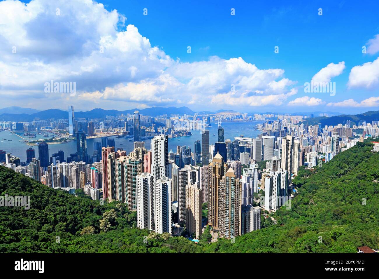 Hong Kong cityscape Foto Stock