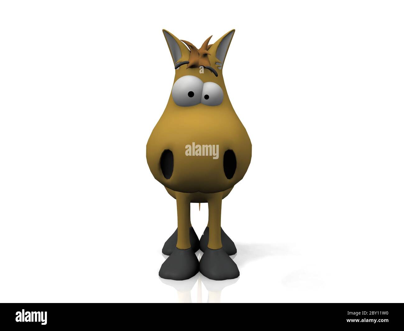 cavallo su sfondo bianco Foto Stock