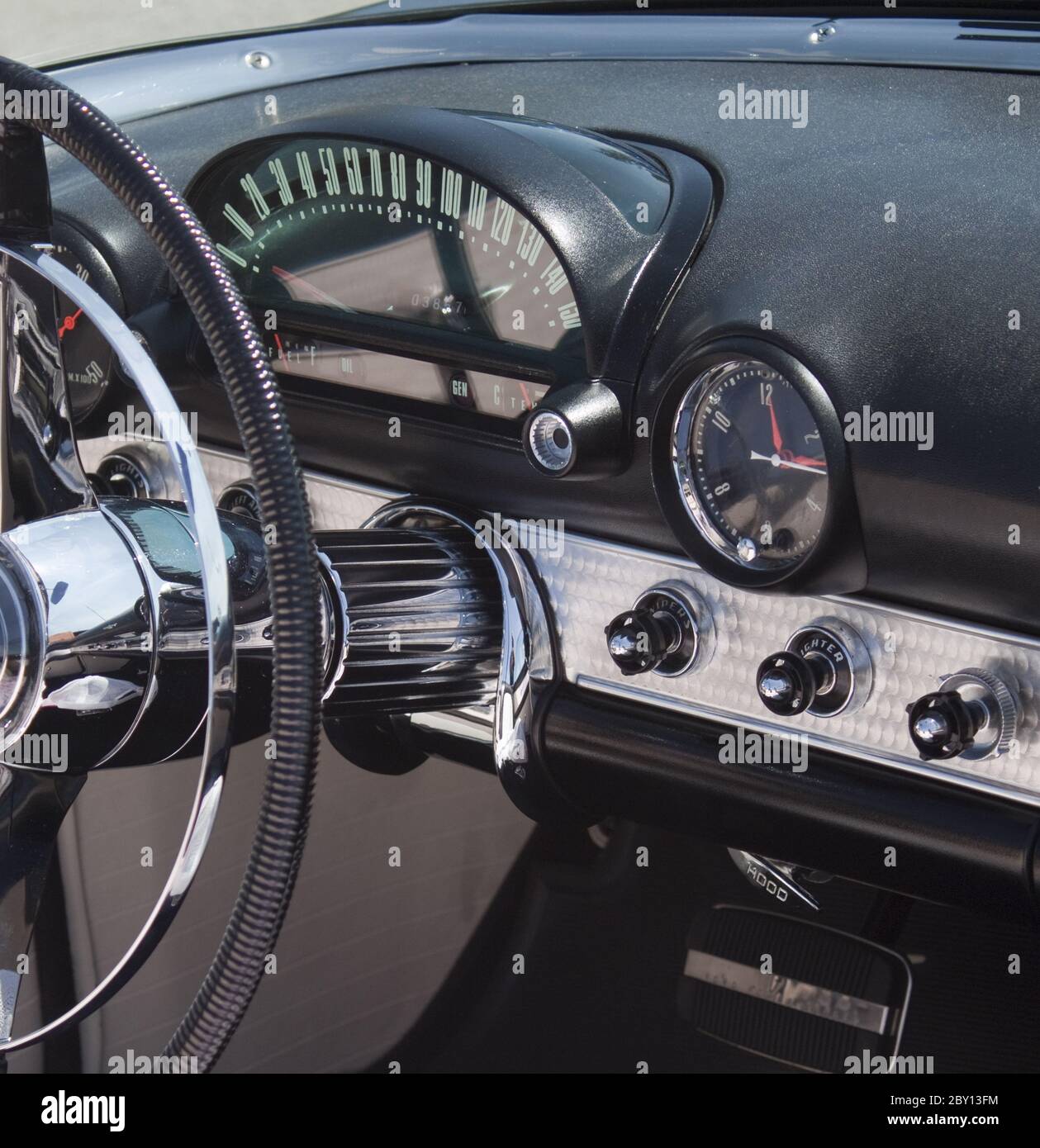 Primi piani Classic 50's American Car Foto Stock