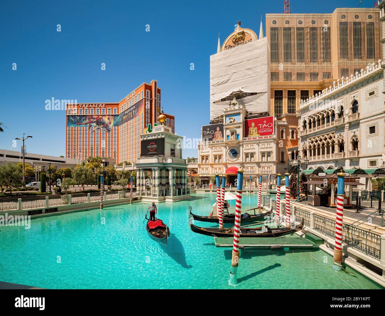 Las Vegas, 8 GIUGNO 2020 - Vista esterna del Casinò Venetian dopo la riapertura Foto Stock