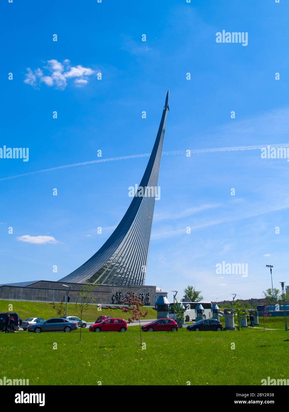 Monumento e museo dello spazio , Mosca, Russia Foto Stock