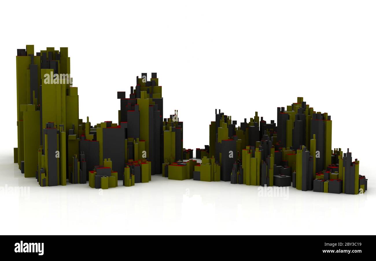 La silhouette della città Foto Stock