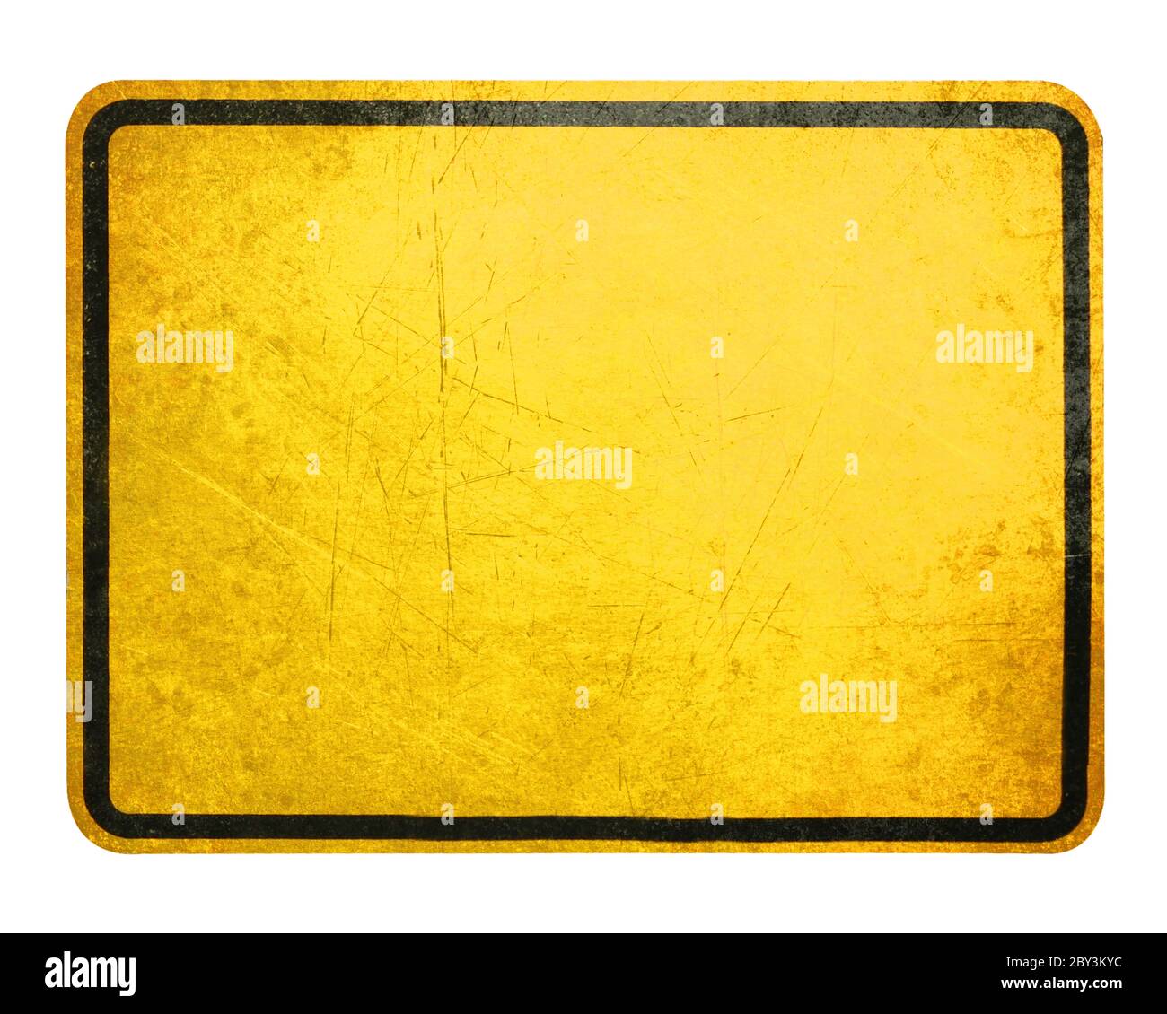Cartello giallo Foto Stock