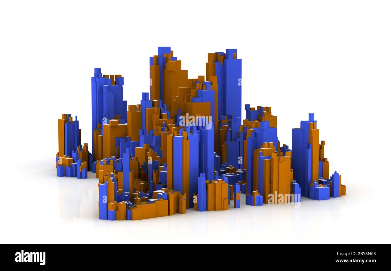 La silhouette della città Foto Stock