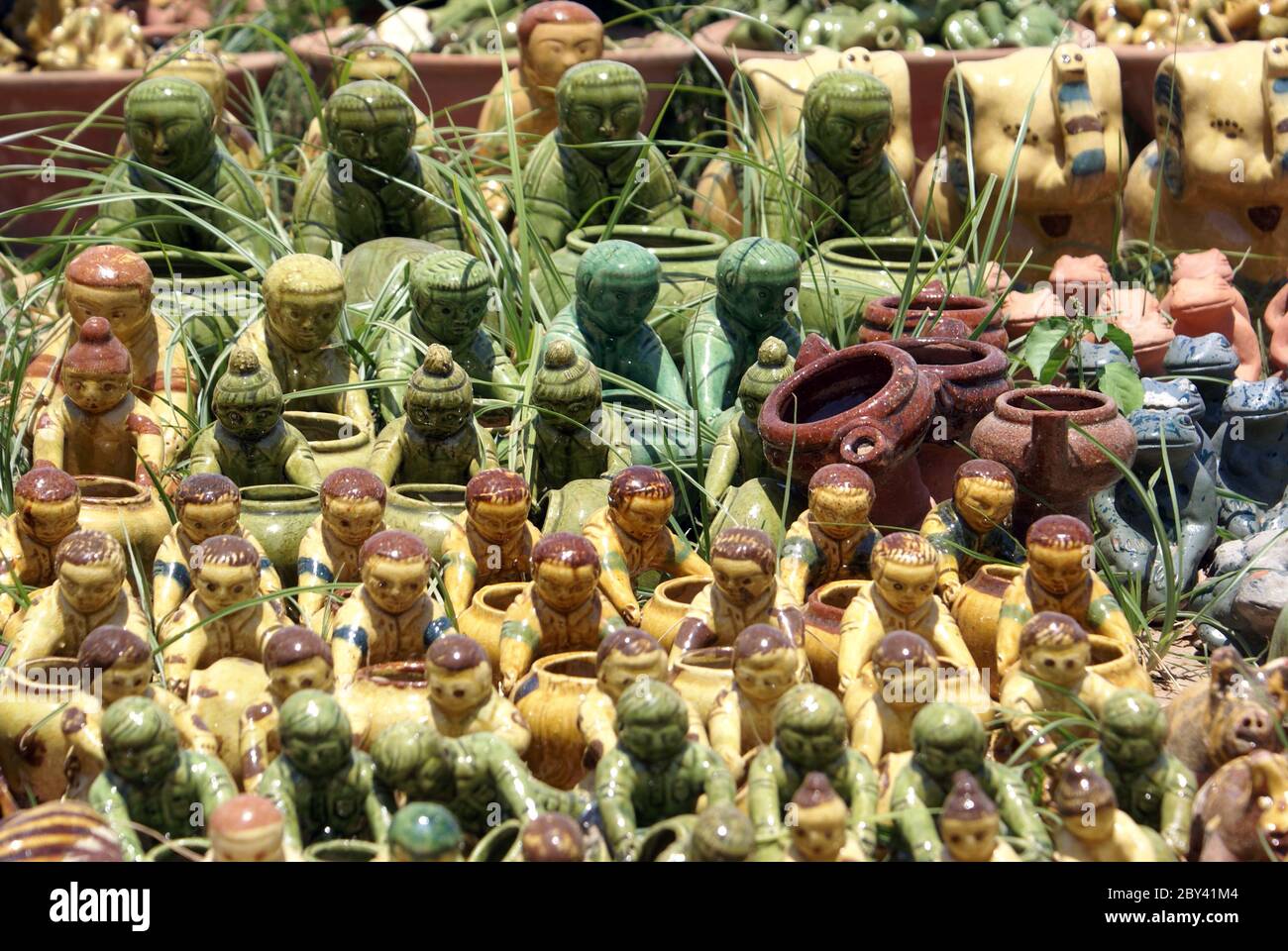 Ceramica multicolore Foto Stock