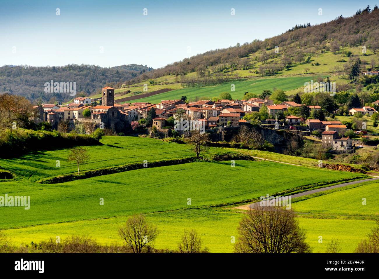 Chilhac villaggio, dipartimento della Loira alta, Auvergne-Rodano-Alpi, Francia Foto Stock