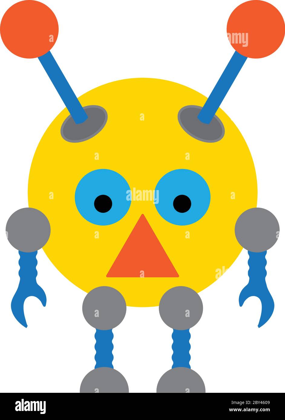 icona robot. cartello carino robot cartoon Illustrazione Vettoriale