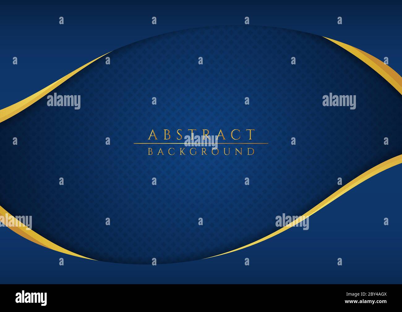 Fluido lusso forma onda disegno astratto sfondo oro metallico stile. Illustrazione vettoriale. Illustrazione Vettoriale