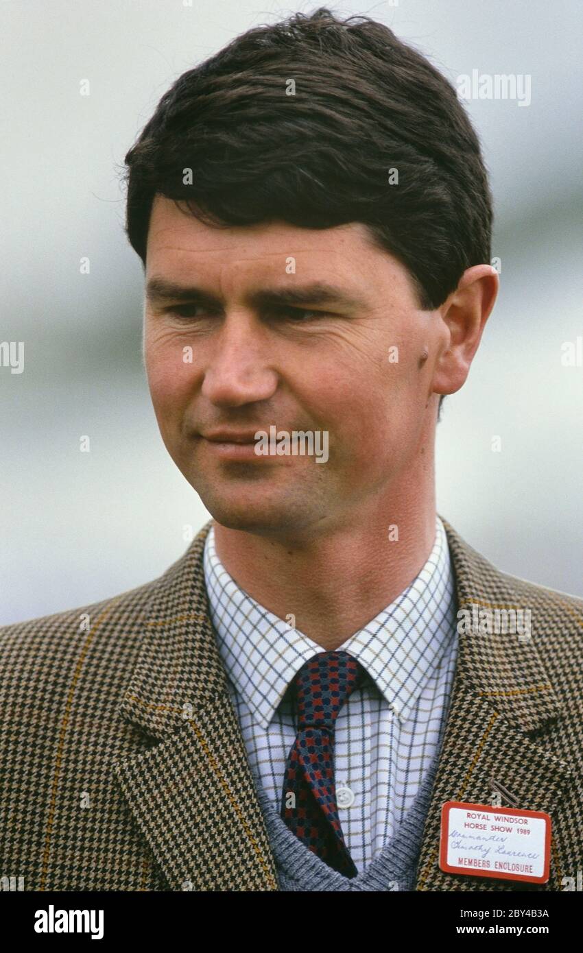 Vice Ammiraglio Sir Timothy, Tim Laurence al Windsor Horse Show, Inghilterra, 13 maggio 1989 Foto Stock