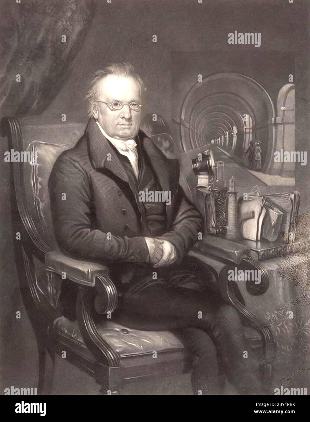 MARC ISAMBARD BRUNEL (1769-1849) ingegnere britannico, padre del Regno di Isambard Brunel Foto Stock
