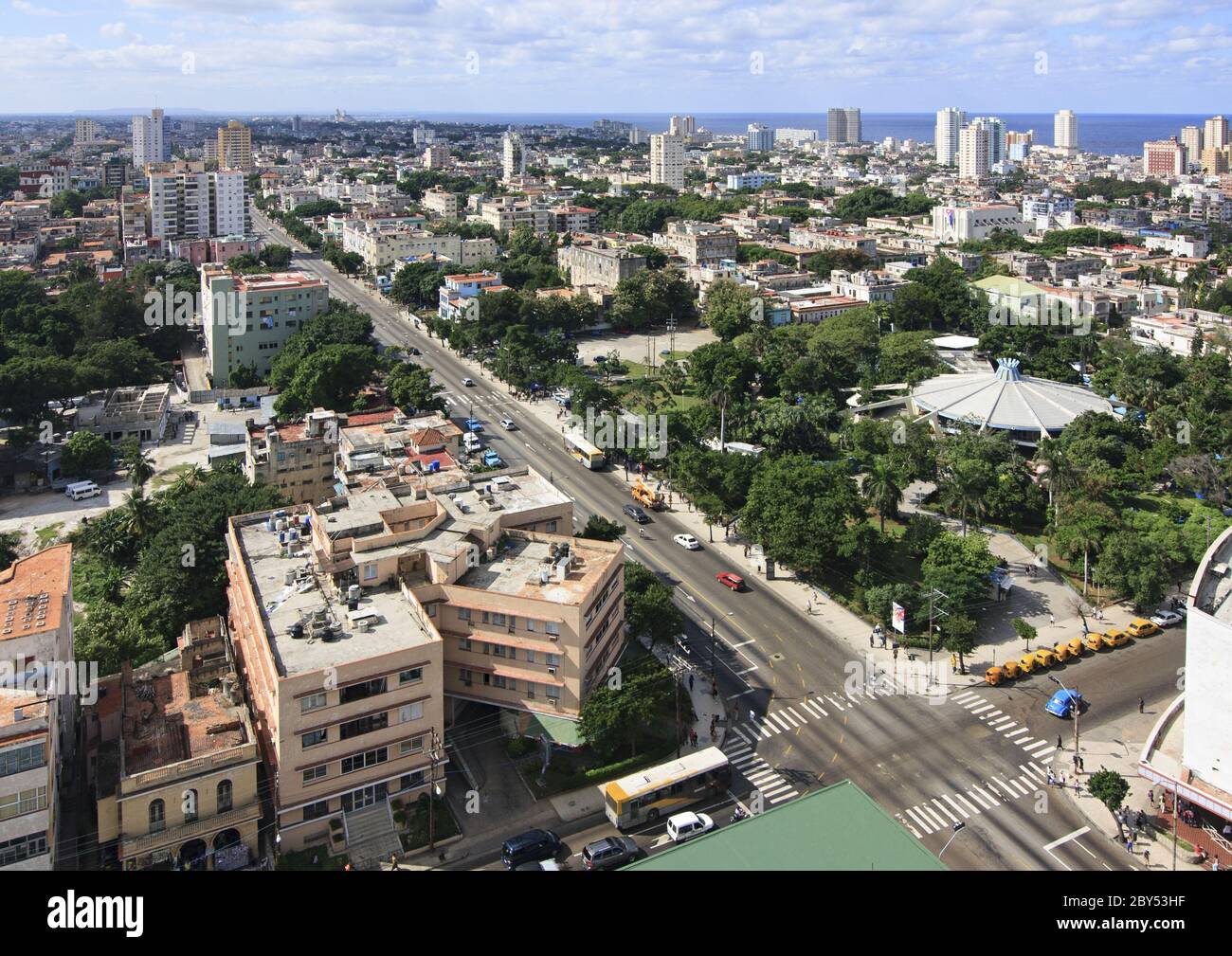 Architettura nel quartiere Vedado. Vista dall'alto. Foto Stock