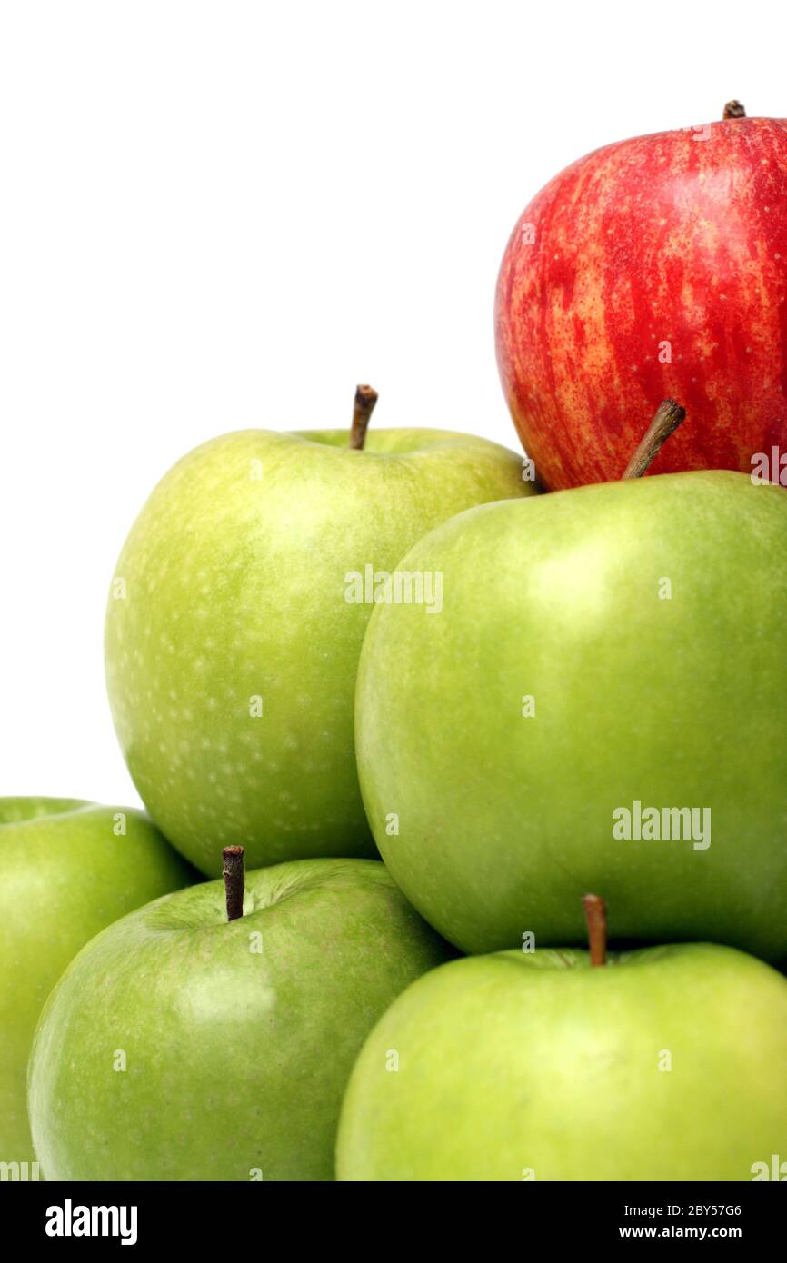 Concetti di dominazione con mele Foto Stock