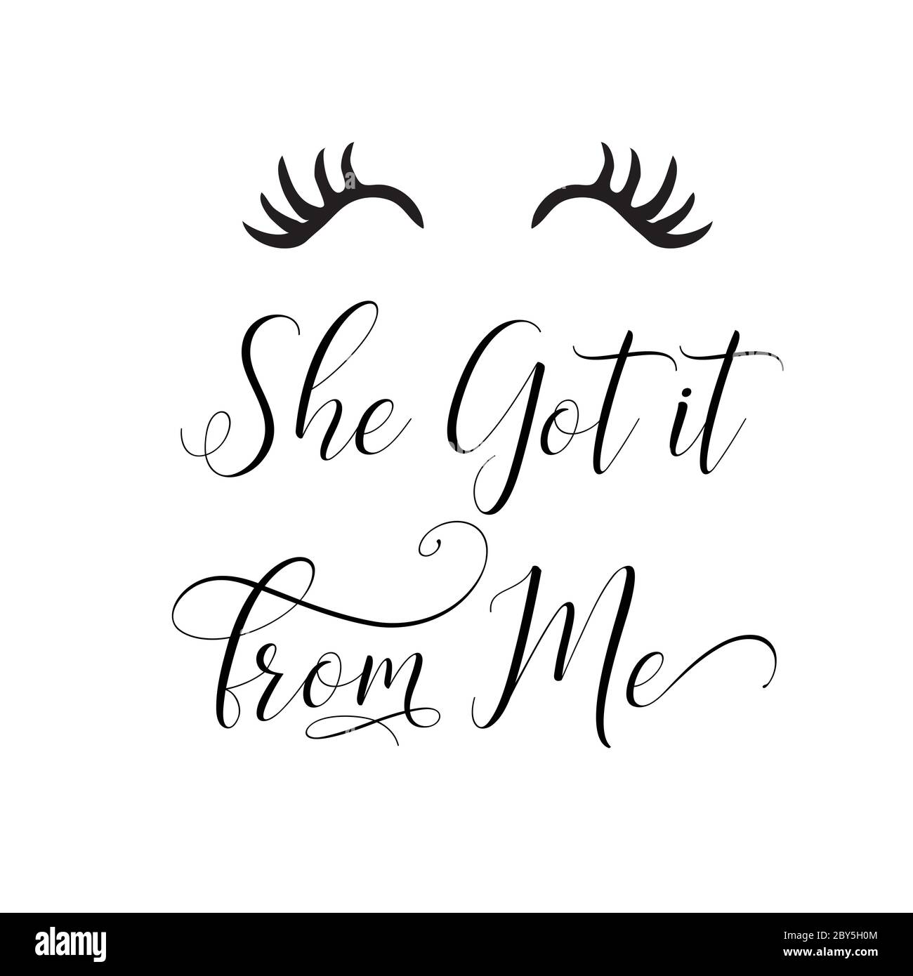 Faccia femminile con ciglia di make-up su sfondo bianco Illustrazione Vettoriale