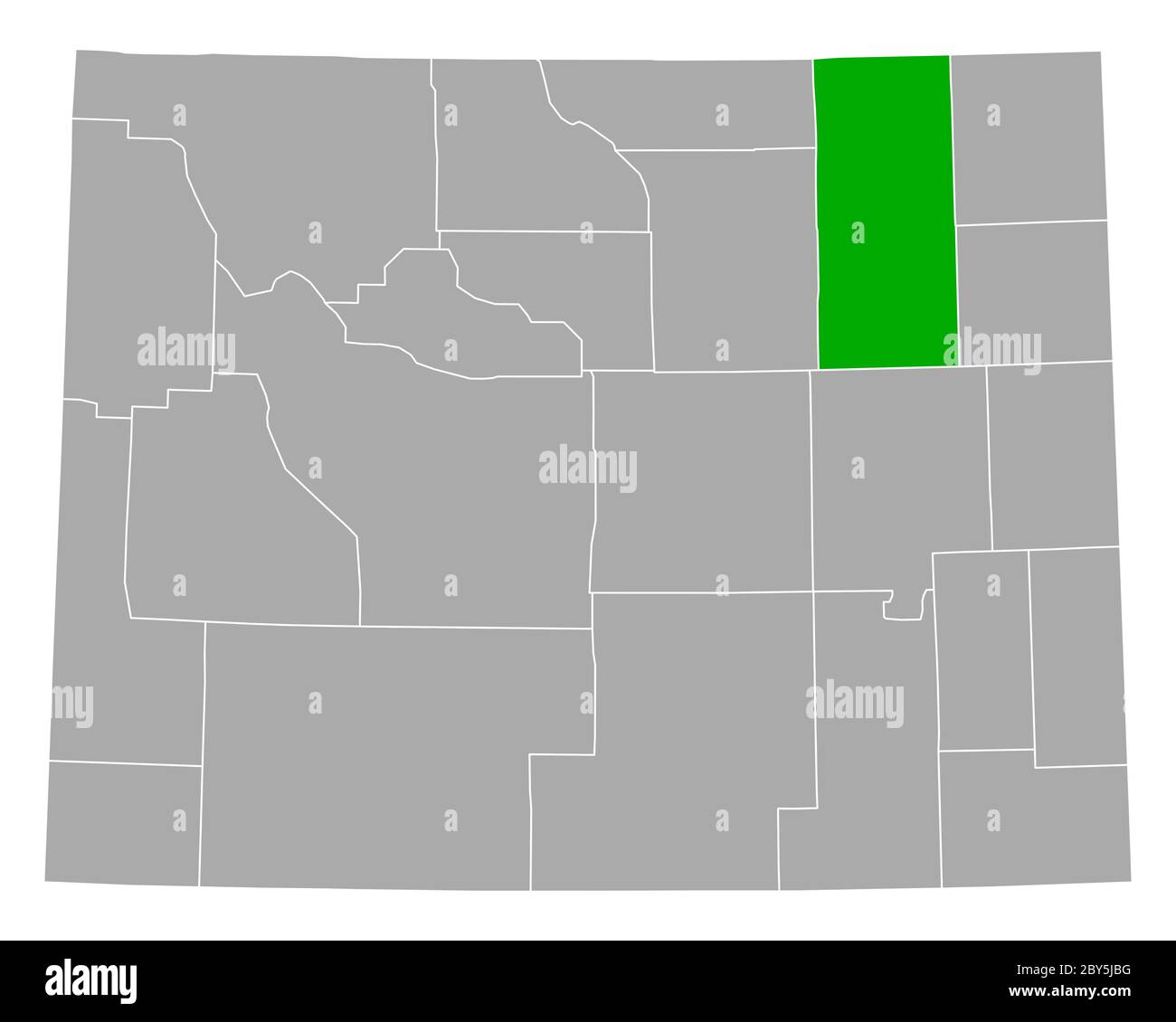 Mappa di Campbell in Wyoming Foto Stock