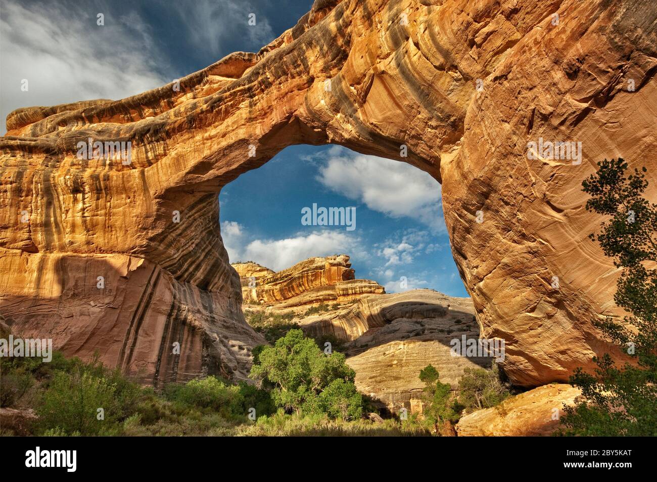 Sipapu Bridge a ponti naturali Nat. Monumento, Utah, Stati Uniti d'America Foto Stock