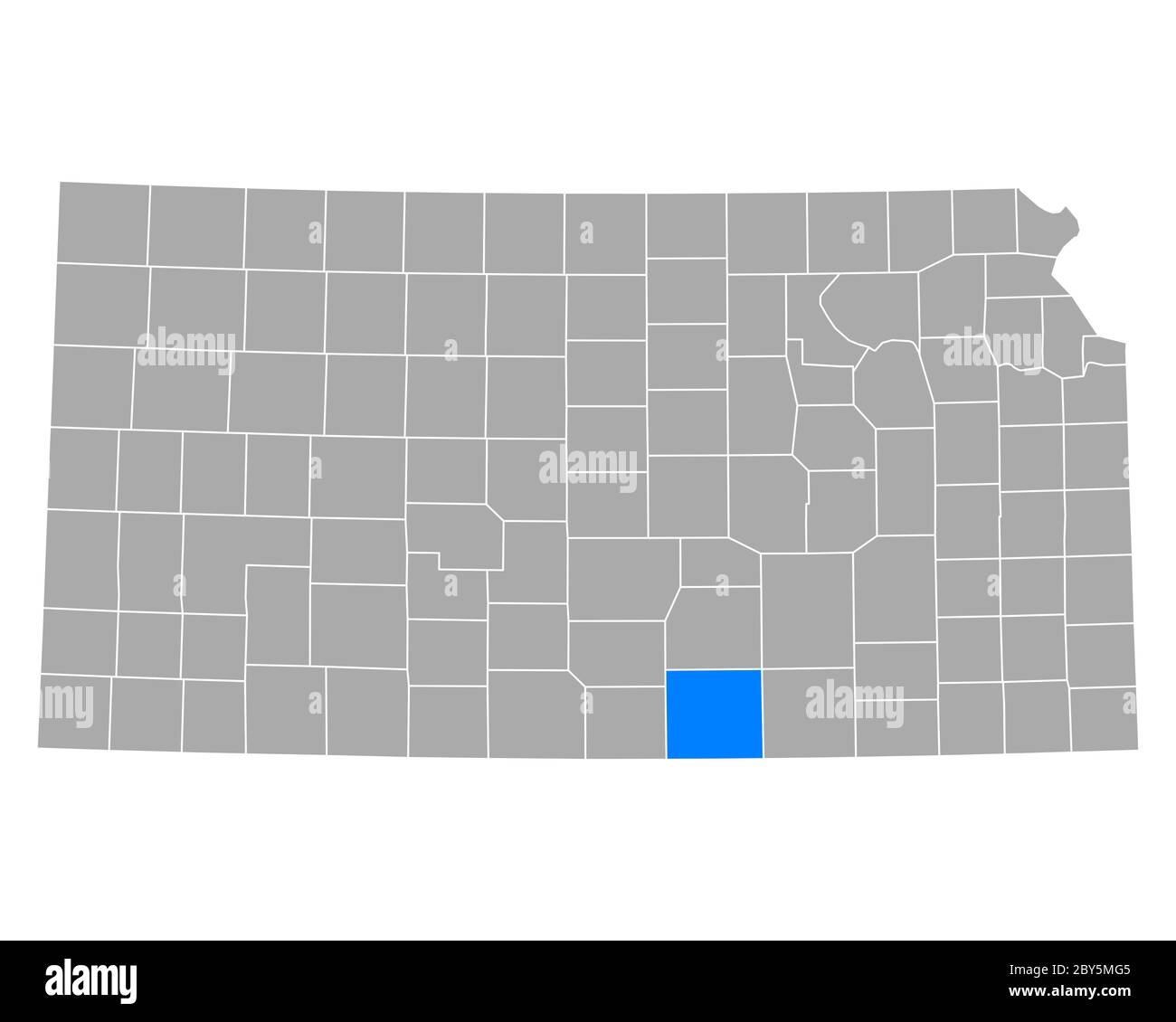 Sumner sulla mappa di Kansas Foto Stock
