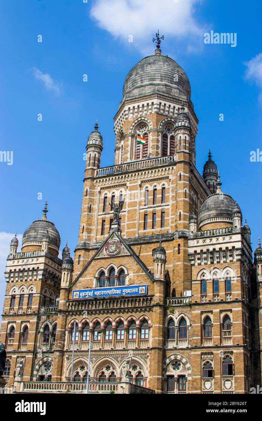 Mumbai India 9 novembre 2019: Il Municipal Corporation Building, Mumbai, situato a Mumbai Sud è un edificio storico di grado IIA Foto Stock