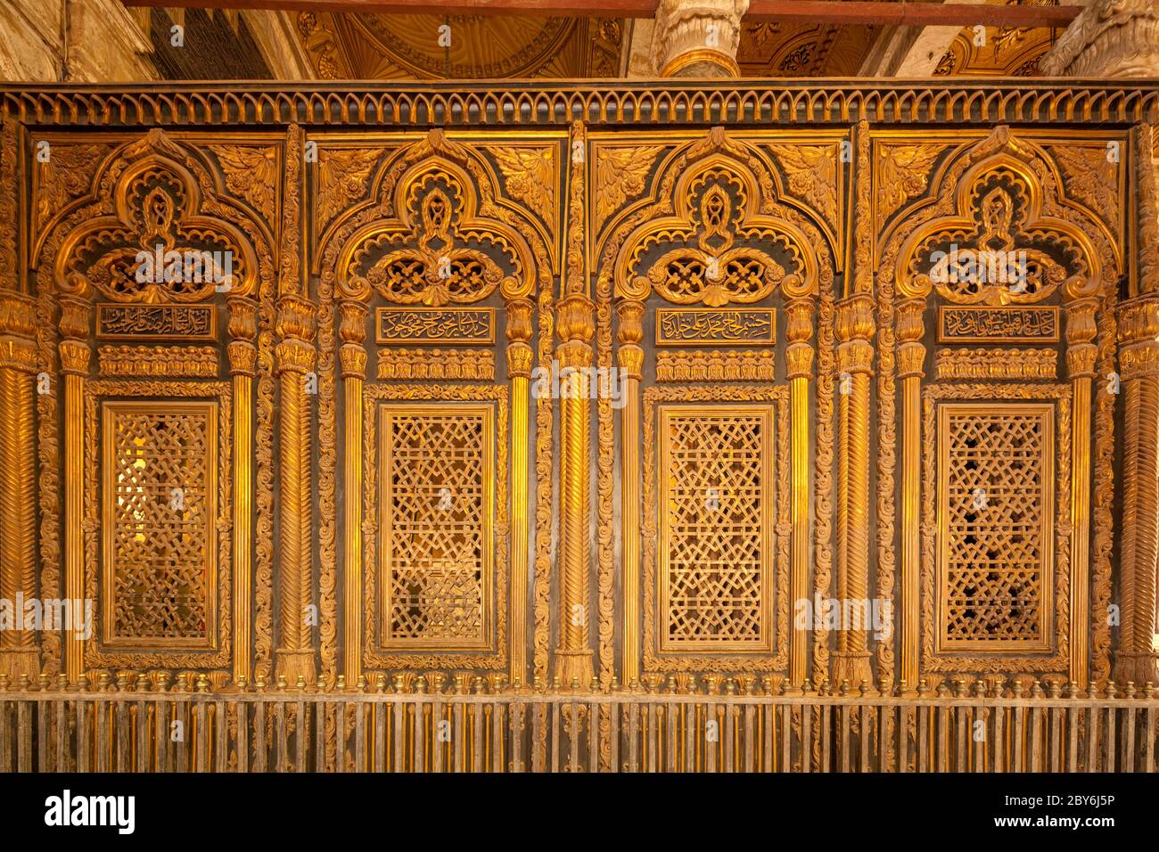 Tomba del fondatore, moschea di Muhammad Ali, Cittadella, il Cairo, Egitto Foto Stock
