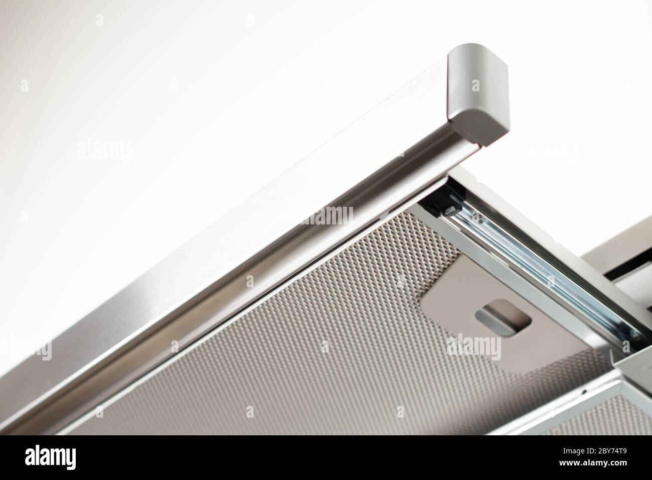 Cappa telescopica in acciaio inox Foto Stock