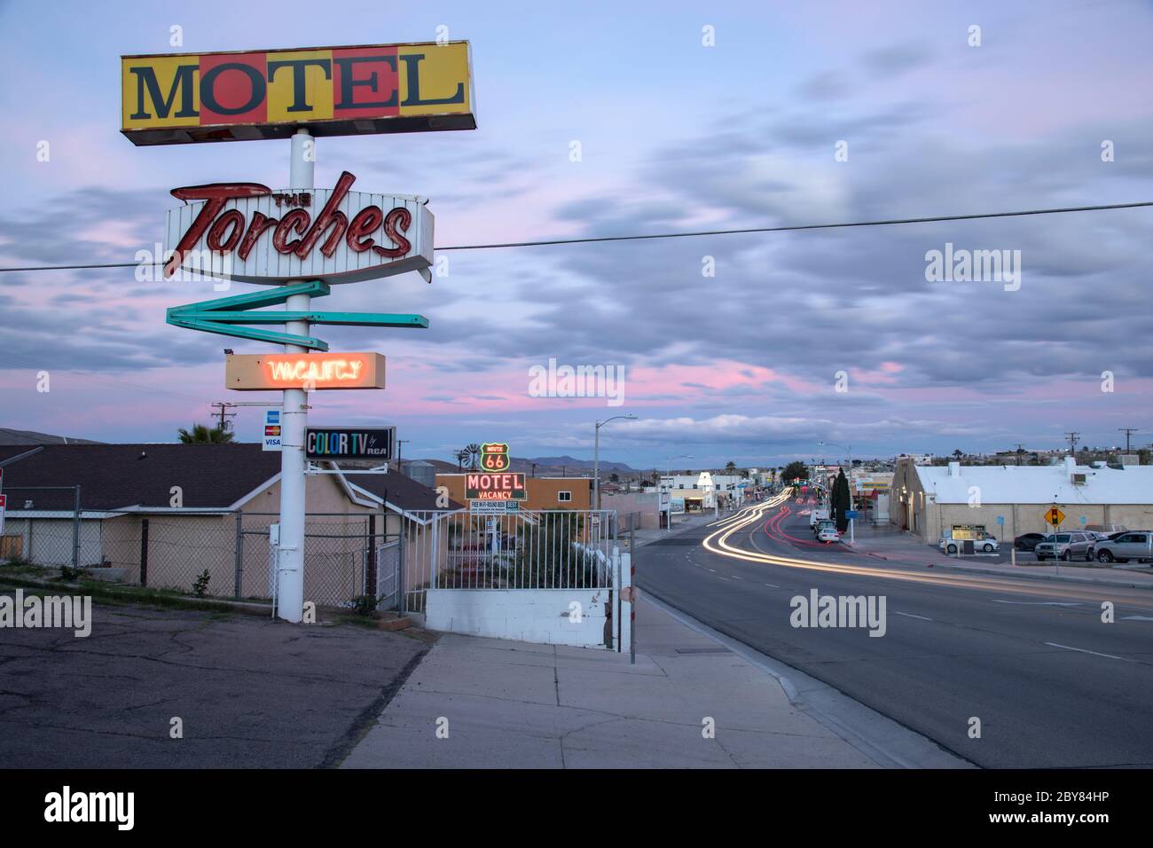 USA, California, deserto di Mojave, Route 66, Barstow, Foto Stock