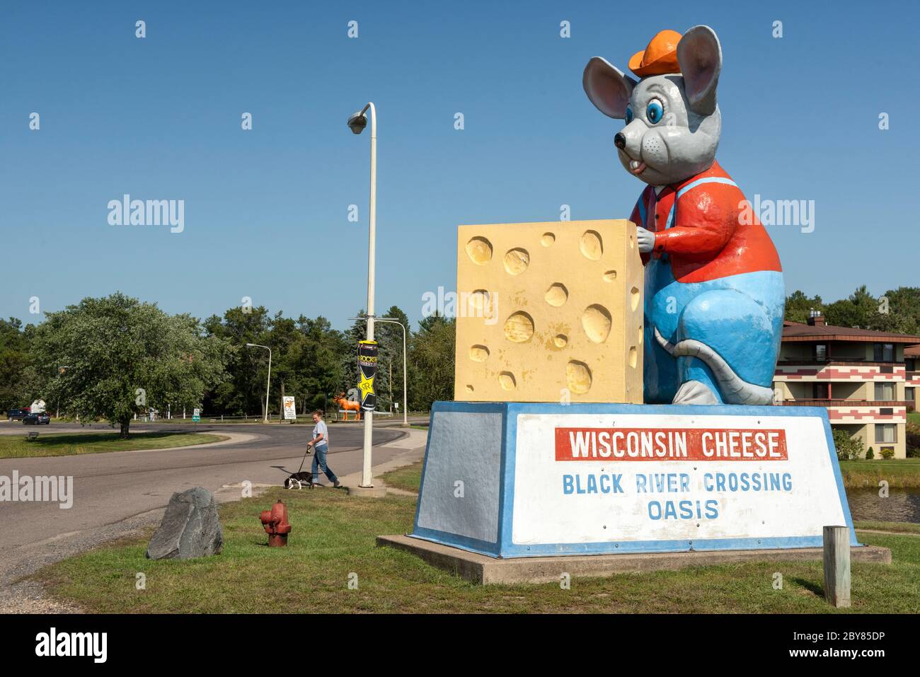 USA, Midwest, Wisconsin, Madison, scultura del formaggio Foto Stock