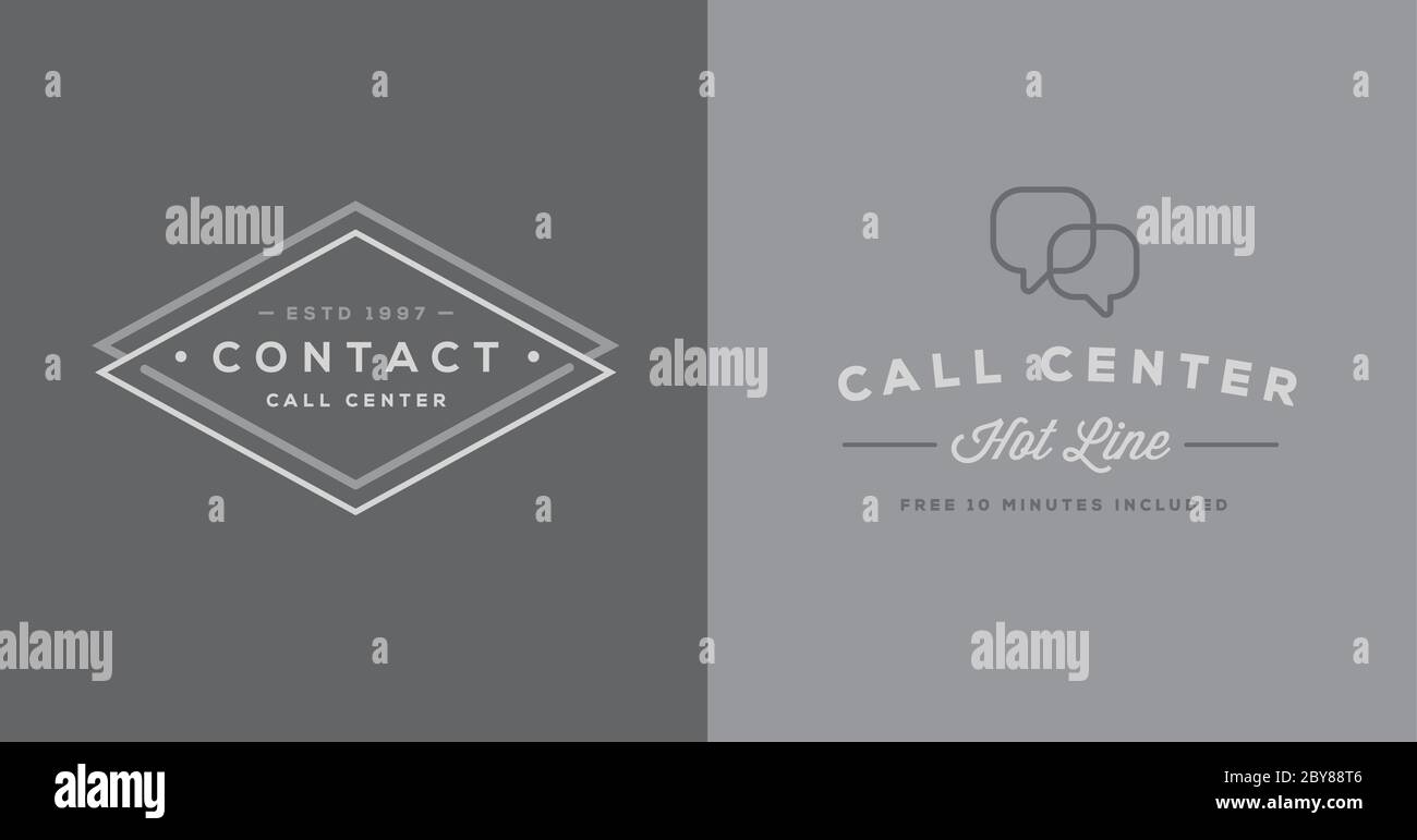 Set di elementi di assistenza e assistenza il supporto può essere utilizzato come logo o icona di qualità superiore Illustrazione Vettoriale