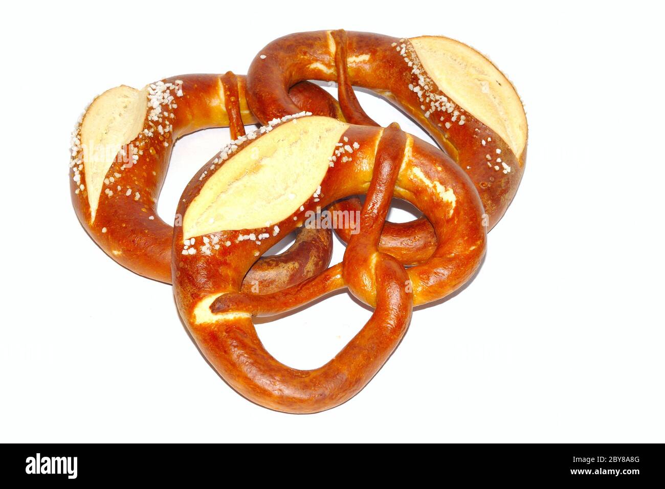 Pretzel bavaresi Foto Stock