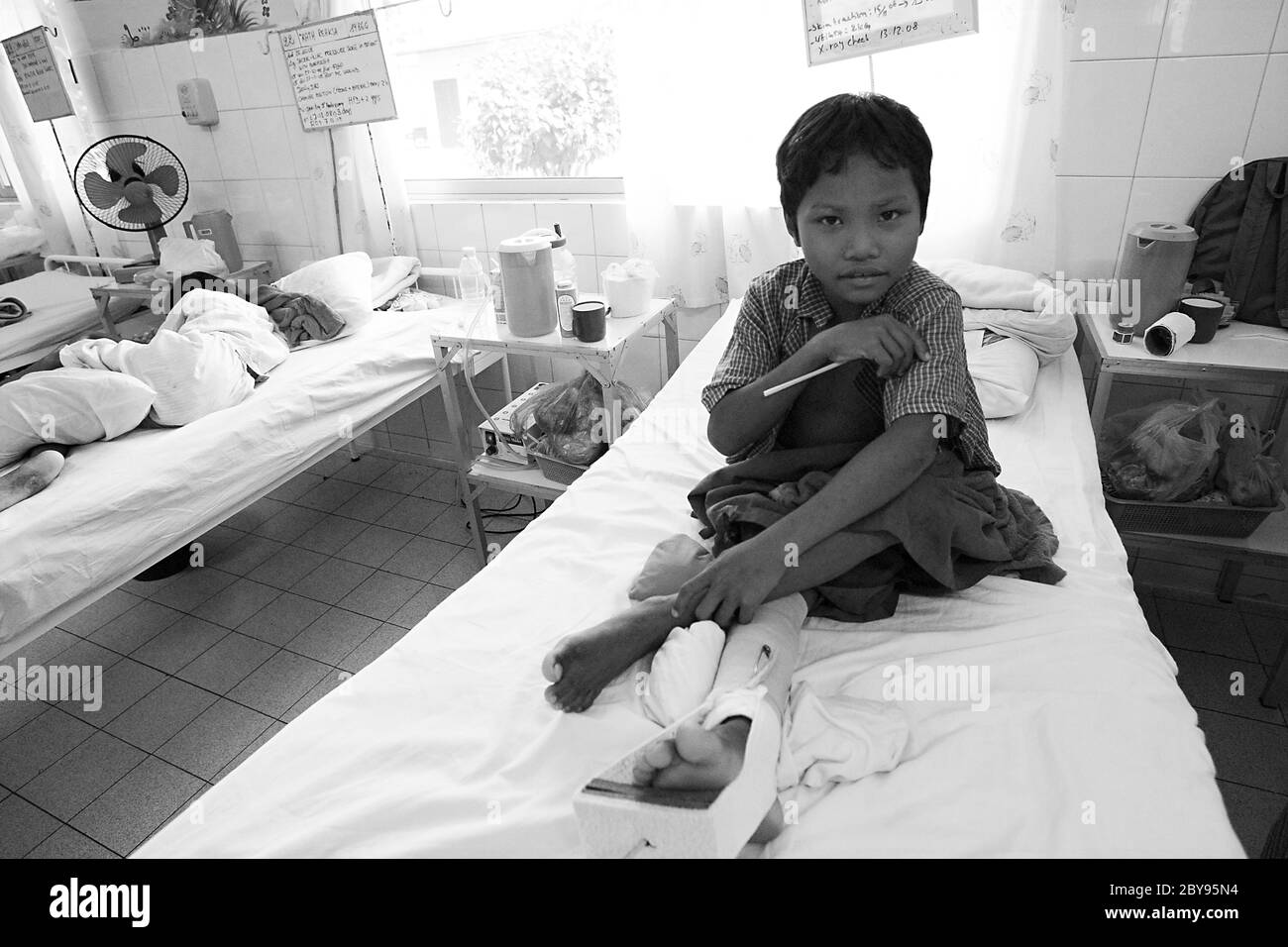 Ospedale di emergenza, Battambang, Cambogia, Asia, effetti delle mine Foto Stock