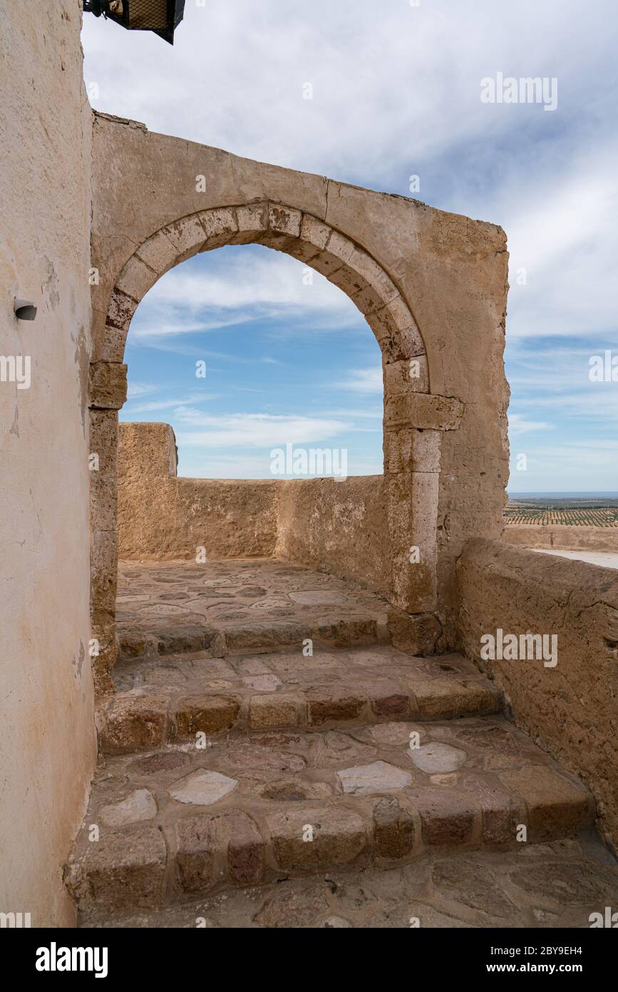 Il villaggio berbero di takrouna, tunisia Foto Stock