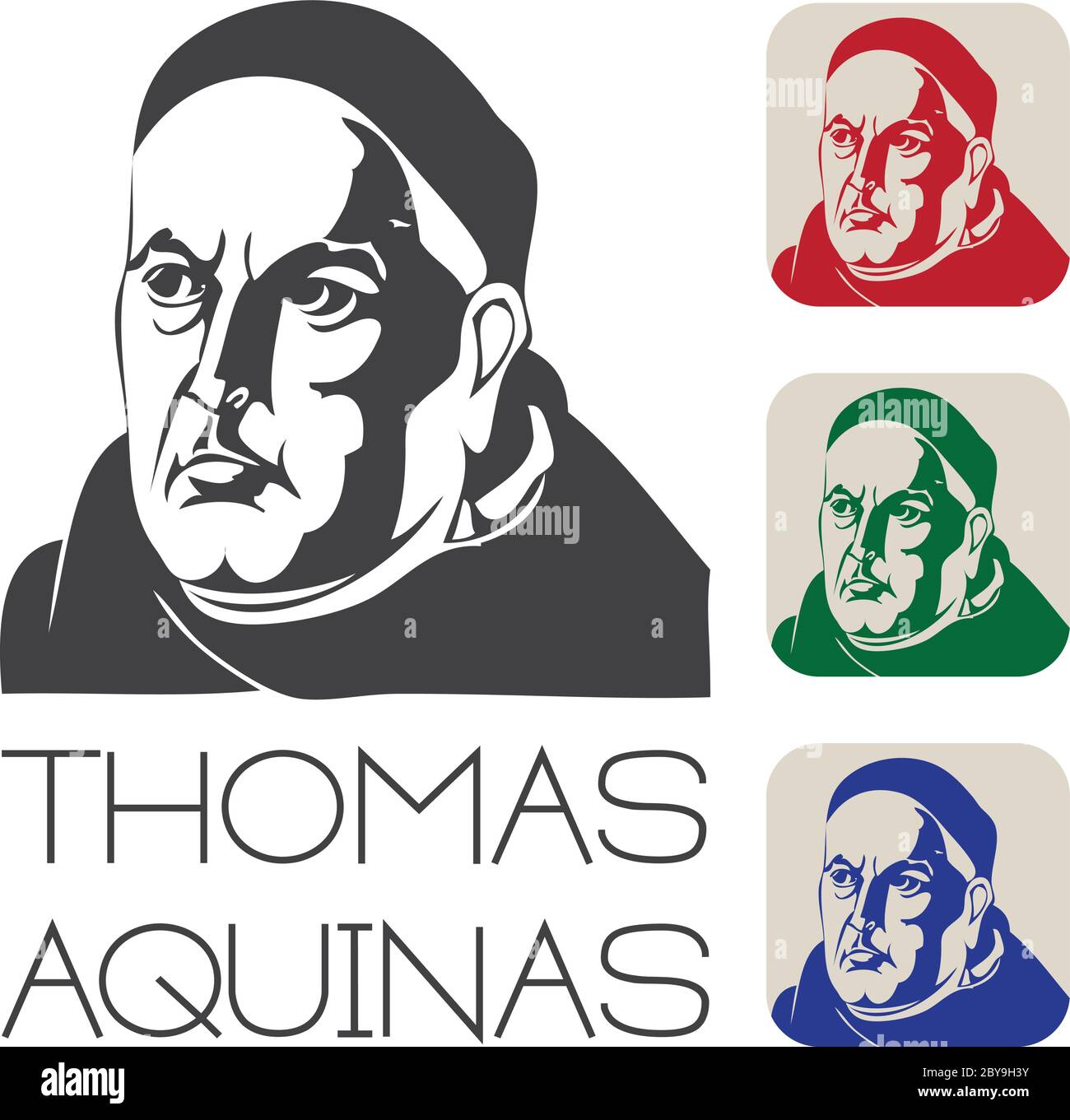 Illustrazione vettoriale di Thomas Aquinas Illustrazione Vettoriale