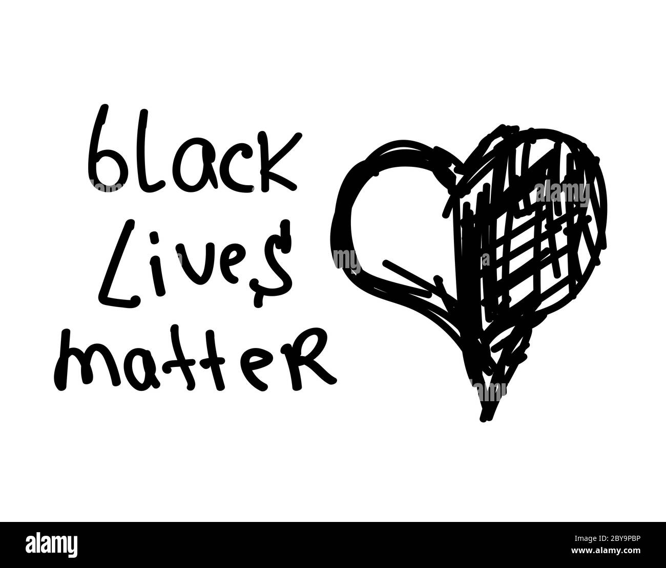 Basta con noi il razzismo. Le vite nere contano. Banner di protesta sul diritto umano dei neri negli Stati Uniti. Poster e simbolo. Foto Stock