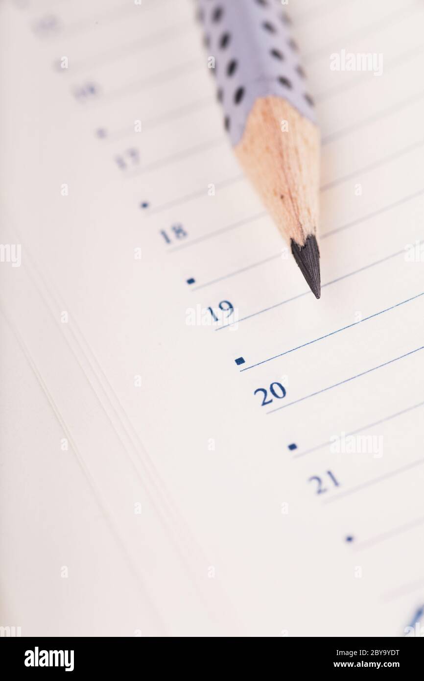 Matita e organizzatore Foto Stock