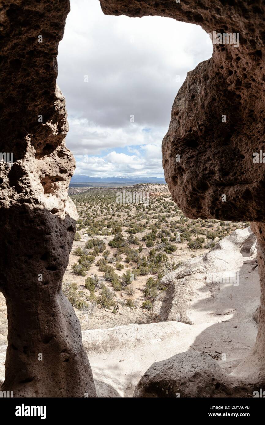 NM00636-00...NUOVO MESSICO - la sezione Tsankawi del Monumento Nazionale di Bandelier. Foto Stock