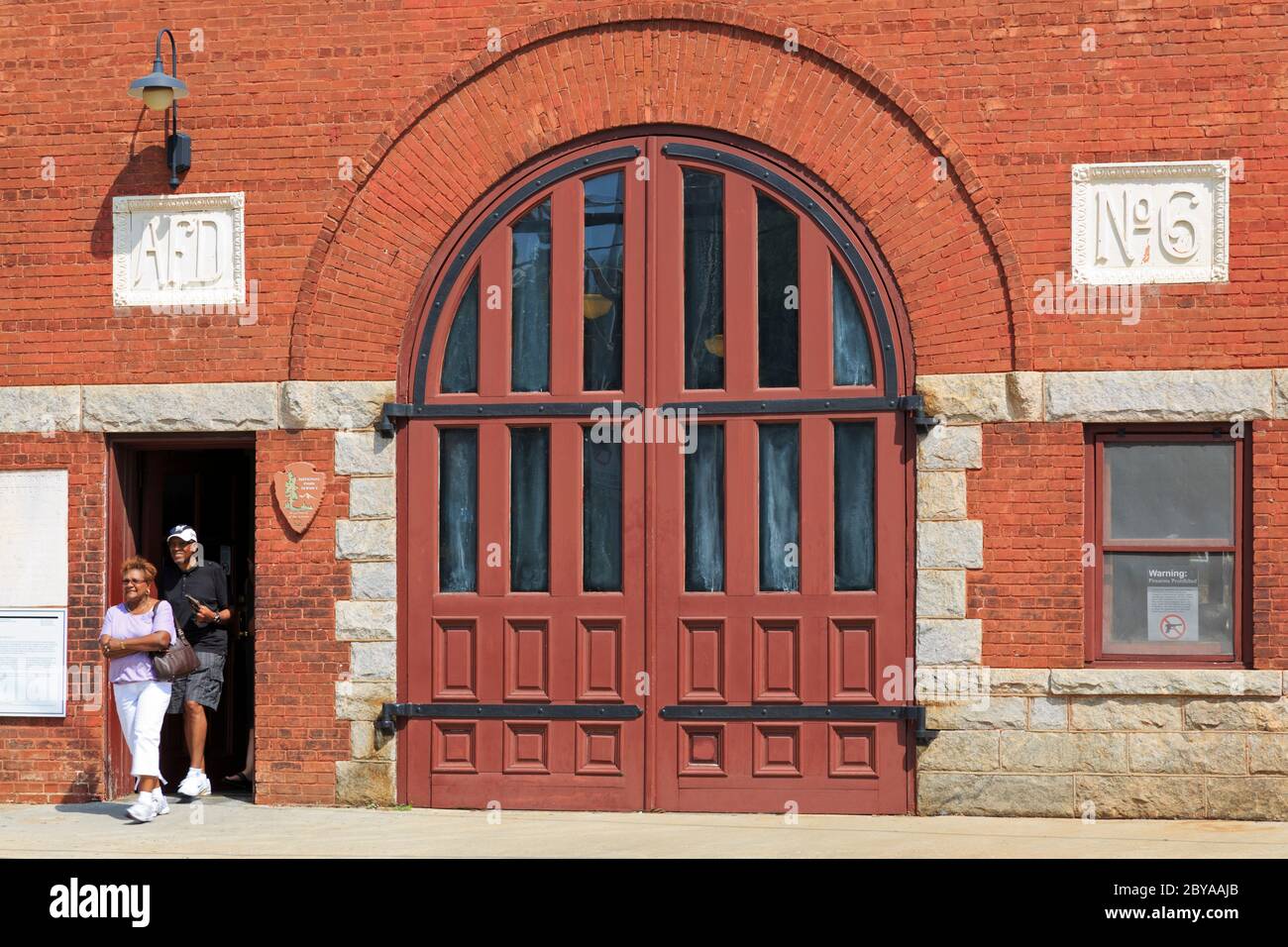 Storica stazione antincendio #6,Martin Luther King Jr National Historic Site, Atlanta, Georgia, Stati Uniti d'America Foto Stock