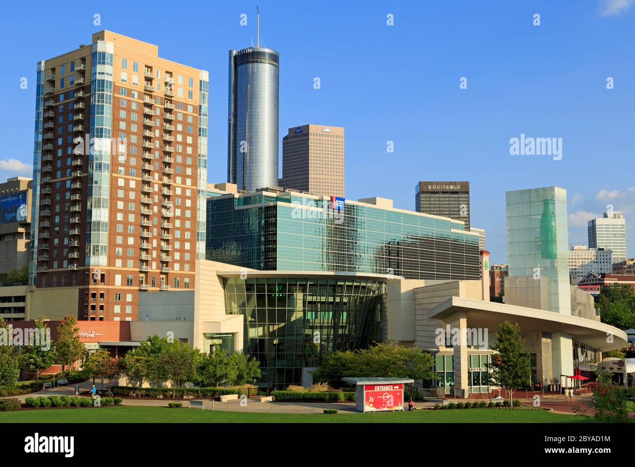 Mondo di Coca Cola in Pemberton Park, Atlanta, Georgia, Stati Uniti d'America Foto Stock