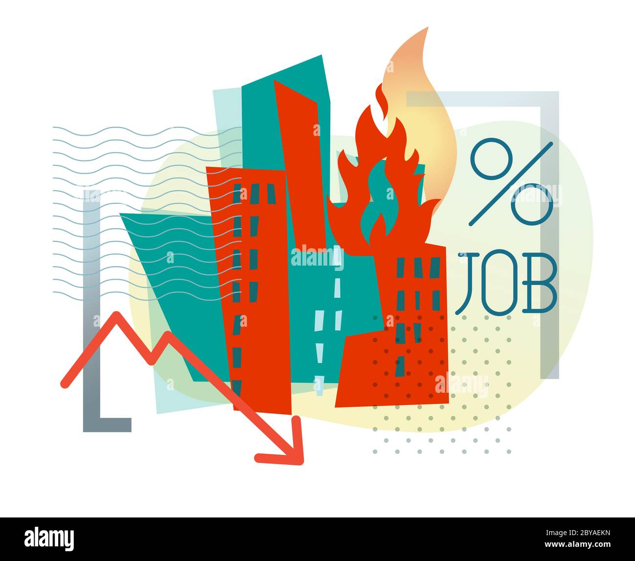 Disordini - Arson - disoccupazione - Riassunto Illustrazione come EPS 10 file Illustrazione Vettoriale